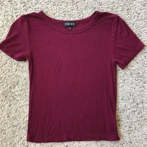 Tilly’s Cropped Maroon T-Shirt❤️